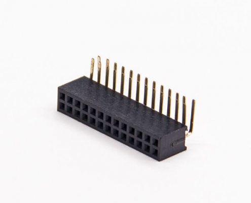 1.27mm双排母弯式90度2×13PIN插板