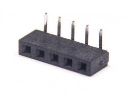 2.0间距排母90度单排单塑镀锡排母5孔3pcs