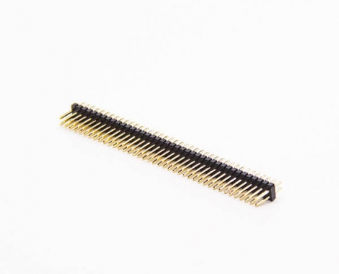 双排直插1.27针2×40PIN直式180度双排穿孔式
