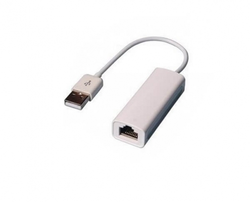 USB2.0转RJ45插座宽带网络适配器延长接口白色以太网卡11CM
