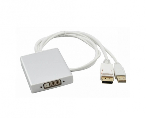 DP转换线USB线公转DVI24+1针母接口线0.5米