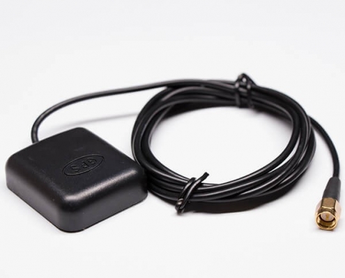 WIFI天线SMA插头黑色GPS外部充电桩，带同轴电缆RG174