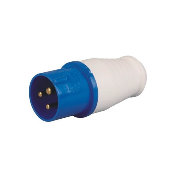 蓝色工业插头IEC6030916A3芯2相IP44防水