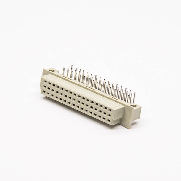 DIN41612欧式插座节距2.5448芯（A+B+C）90度弯插母头插孔式接PCB板安装