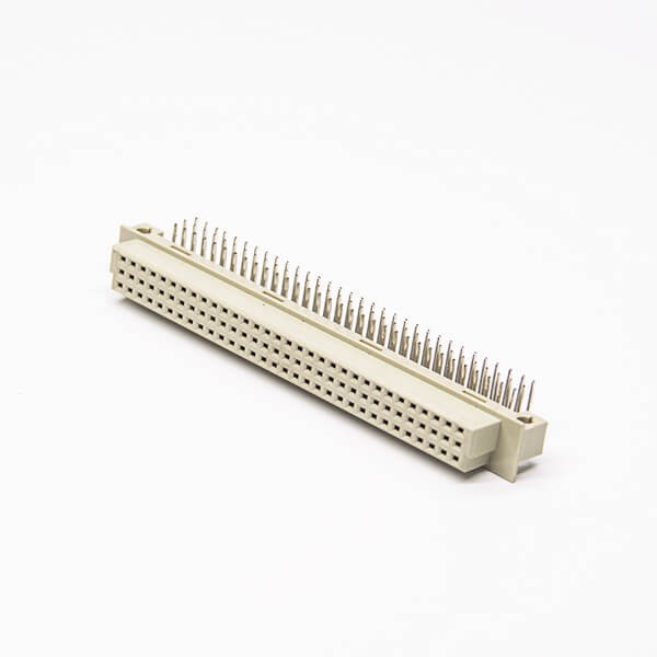 DIN形插座41612欧式节距2.5496芯（A+B+C）90度弯插母头插孔式接PCB板安装