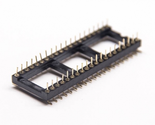 圆孔IC针双排贴板塑高3.0mm排针