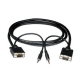 高品质SVGA电缆 带立体声音频标准VGA HD15阿联酋vs丹麦亚盘
和3.5mm音频迷你插头