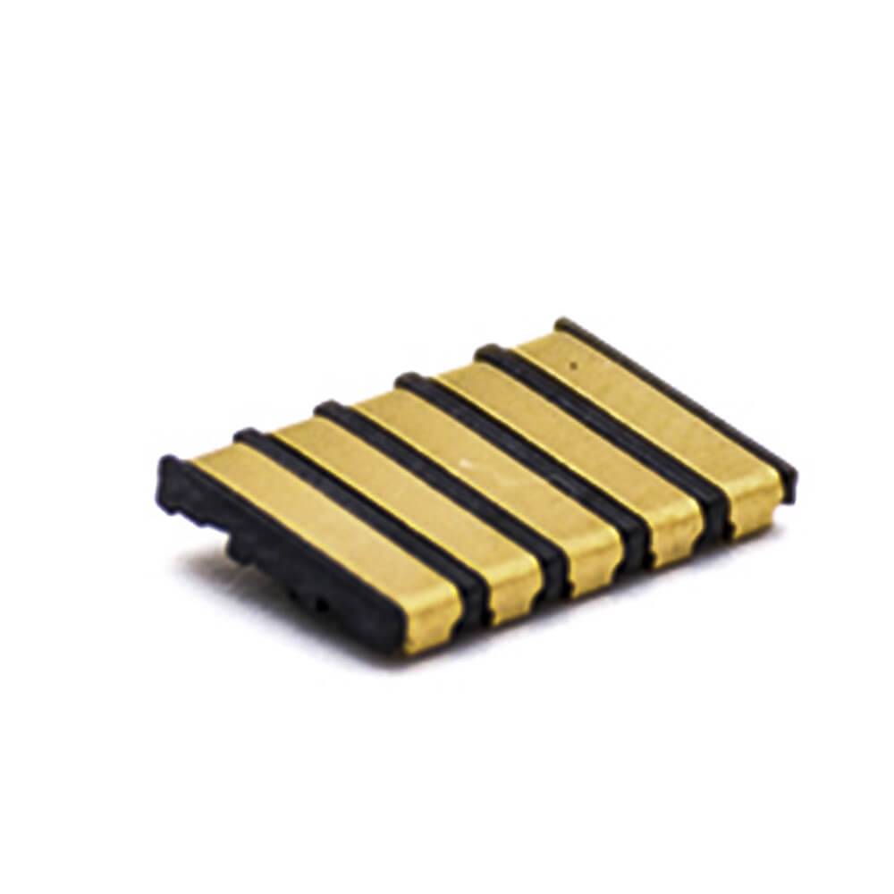 2.0贴片插座塑高1.27H5芯电池座接触片镀金防氧化