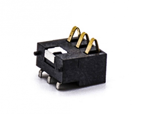 手机电池座接触弹片3芯PCB板安装2.5间距手持设备专用电池座