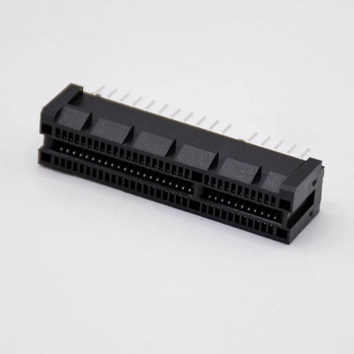 PCIE阿联酋vs丹麦亚盘焊接64芯4X导柱式显卡插槽插板式