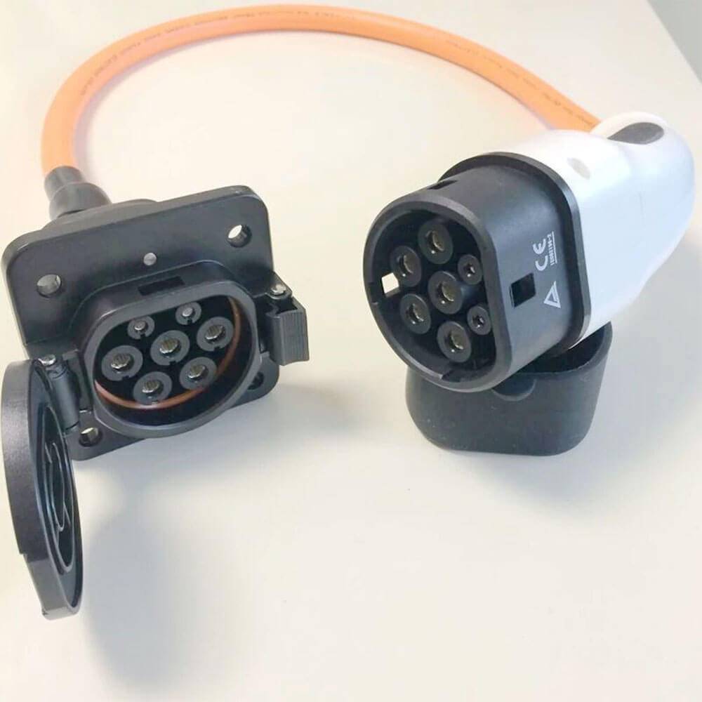 新能源国标插座-欧标插头交流转换线充电桩双头充电线